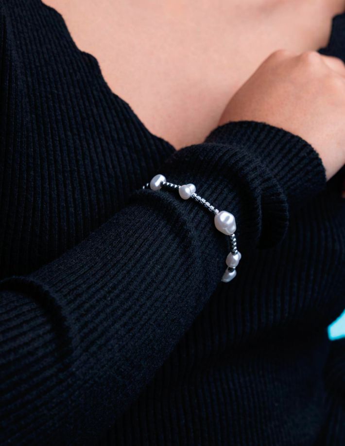 Orecchini Donna 4US Cesare Paciotti Acciaio Dorato Perle Biglie 4UOR8071W